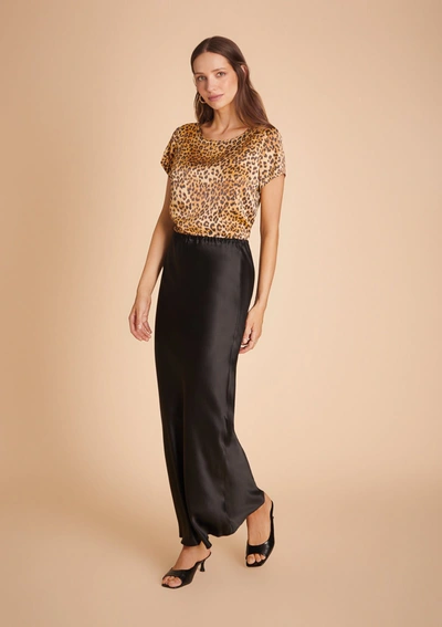 Shop Gilda & Pearl Golden Hollywood Silk Top In  Leopard