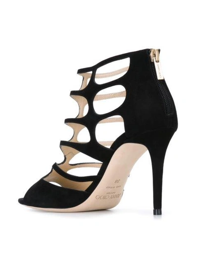 Shop Jimmy Choo 'ren 85' Sandals In Black