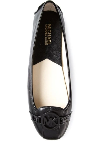 Michael Michael Kors Fulton Leather Logo Moccasin, Black | ModeSens