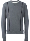 MAISON MARGIELA zip detail sweatshirt,HANDWASH