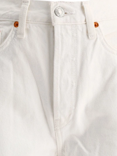 Shop Re/done "70's Stove Pipe" Jeans In White