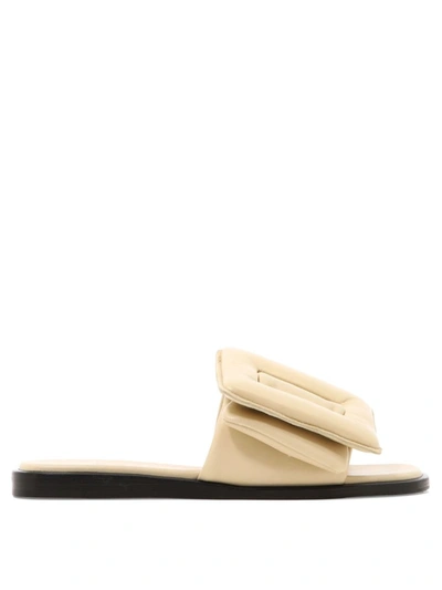 Shop Boyy "puffy" Sandals In Beige