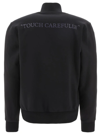 Shop Off-white "quote" Sweatshirt In Black
