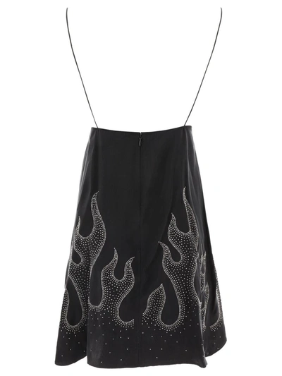 Shop Palm Angels "studded Burning" Dress In Black
