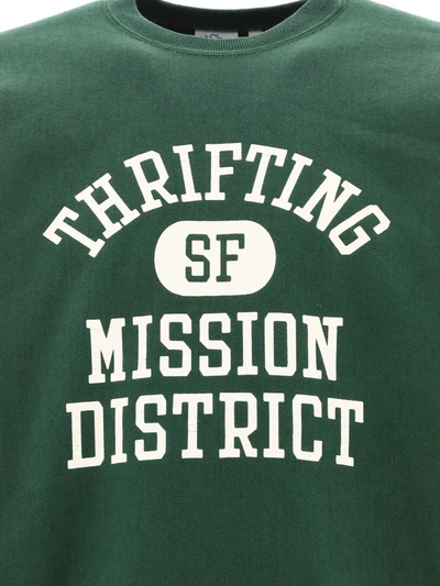 Shop Orslow "thrifting Mission District" Sweatshirt In Green