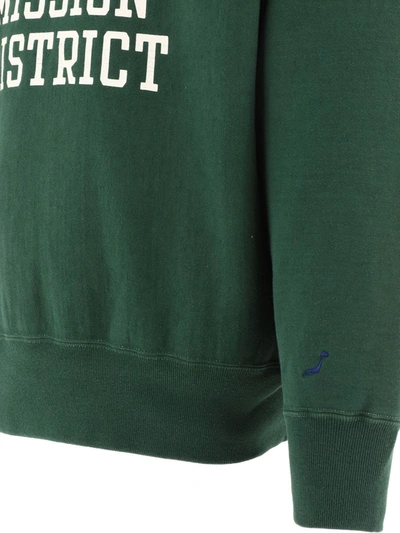 Shop Orslow "thrifting Mission District" Sweatshirt In Green