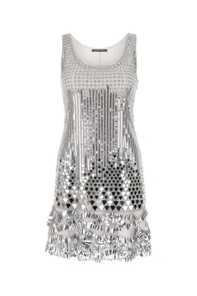 Shop Alberta Ferretti Dress In Silver