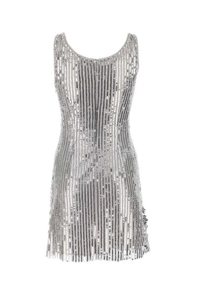Shop Alberta Ferretti Dress In Silver