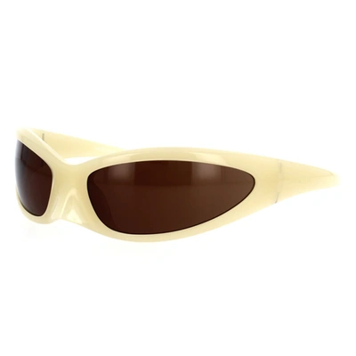 Balenciaga Women's 80mm Shield Sunglasses In Yellow