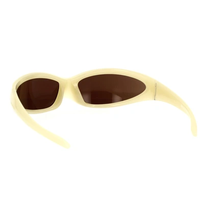 Balenciaga Women's 80mm Shield Sunglasses In Yellow