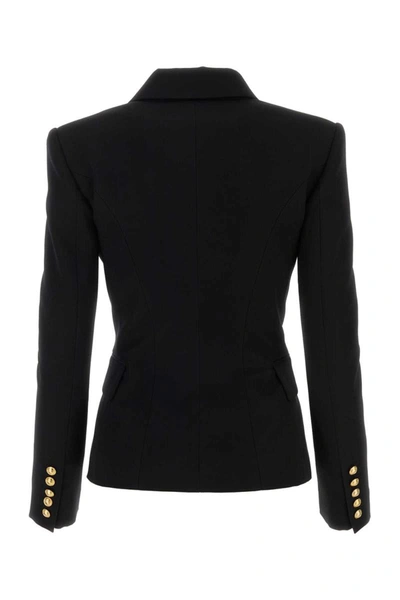 Shop Balmain Jackets And Vests In Black