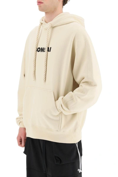 Shop Bonsai Logo Hoodie In Beige