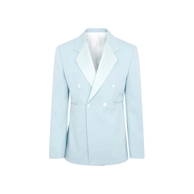 Shop Bottega Veneta Grain De Poudre Tuxedo Jacket In Blue