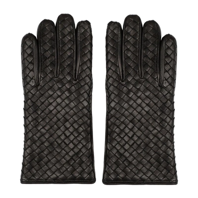 Shop Bottega Veneta Intrecciato Gloves In Black