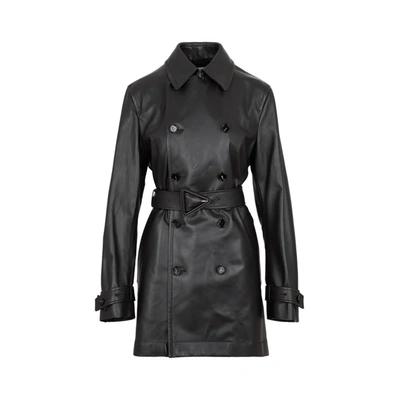 Bottega Veneta Women's Double-Breasted Leather Coat