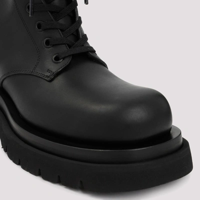 Shop Bottega Veneta Lug Lace Up Boots Shoes In Black