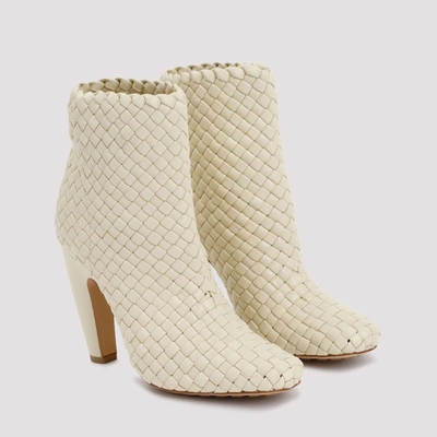 Shop Bottega Veneta Mini Lido Weave Ankle Boots Shoes In Nude &amp; Neutrals