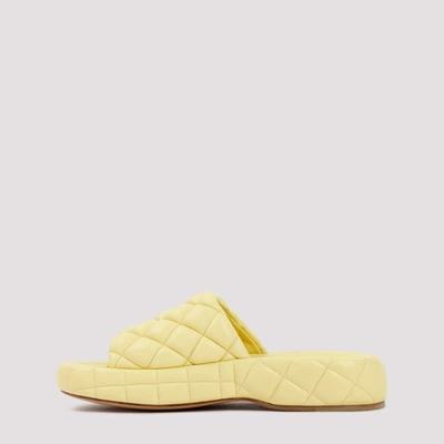 Shop Bottega Veneta Padded Leather Sandals Shoes In Yellow &amp; Orange