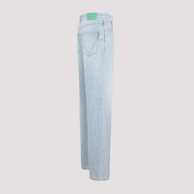 Shop Bottega Veneta Straight Leg Light-bleached Denim Jeans In Blue