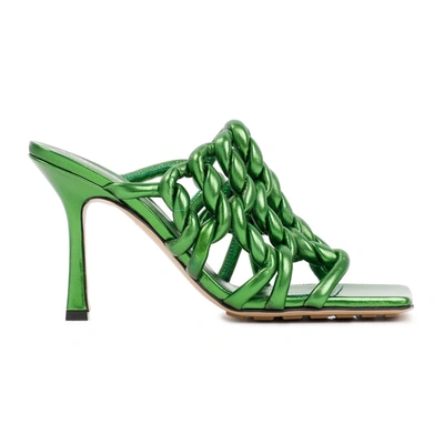Shop Bottega Veneta Stretch Mule Sandals Shoes In Green