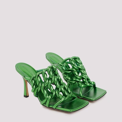 Shop Bottega Veneta Stretch Mule Sandals Shoes In Green