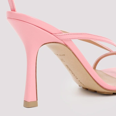 Shop Bottega Veneta Stretch Strap Sandal Shoes In Pink &amp; Purple