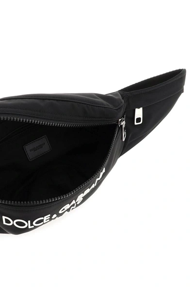 Shop Dolce & Gabbana Nylon Beltpack In Black