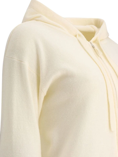 Shop Allude Drawstring Sweater In White