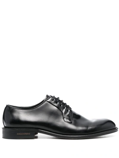 Dsquared2 Men's Polished-finish Lace-up Shoes In Black