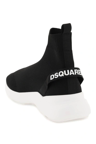 Shop Dsquared2 Fly High Top Sneakers In Black