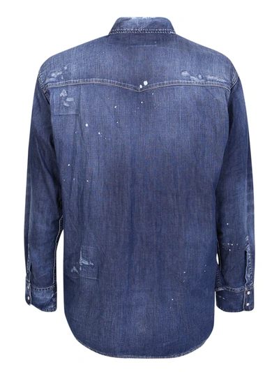 Shop Dsquared2 Shirts In Blue