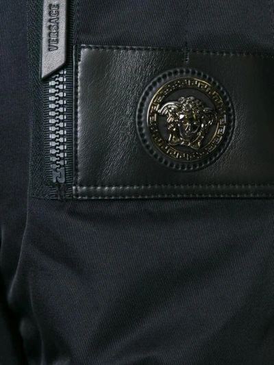 Shop Versace Arm Detail Flight Jacket