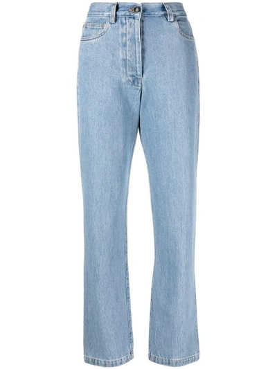 Shop Giuliva Heritage Straight Leg Trousers With Five Pockets Clothing In Light Blue
