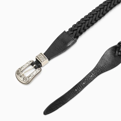 Shop Golden Goose Deluxe Brand Braided Belt In Black