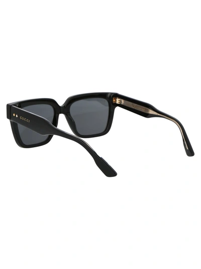 Shop Gucci Sunglasses In 001 Black Black Grey