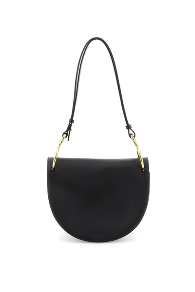 Shop Il Bisonte Leather Shoulder Bag In Black