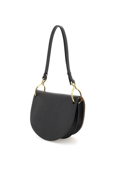 Shop Il Bisonte Leather Shoulder Bag In Black