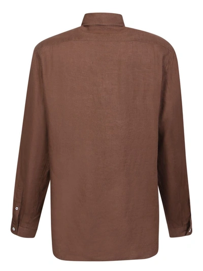Shop Lardini Shirts In Brown