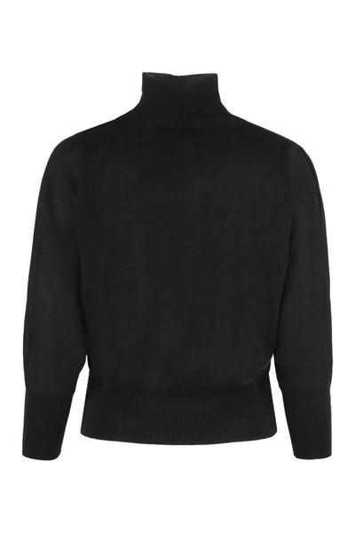 Shop Max Mara Talea Wool Turtleneck Sweater In Black