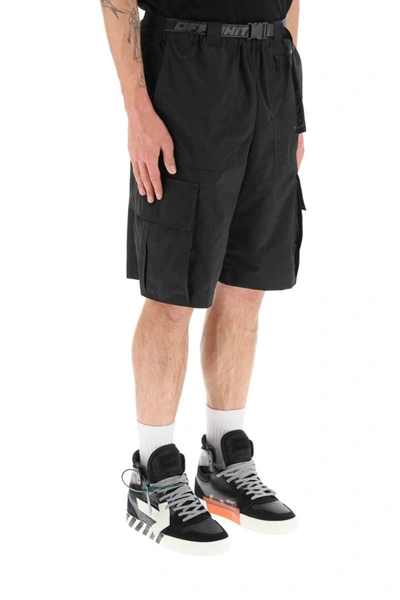 Shop Off-white Industrial Cargo Shorts In Black