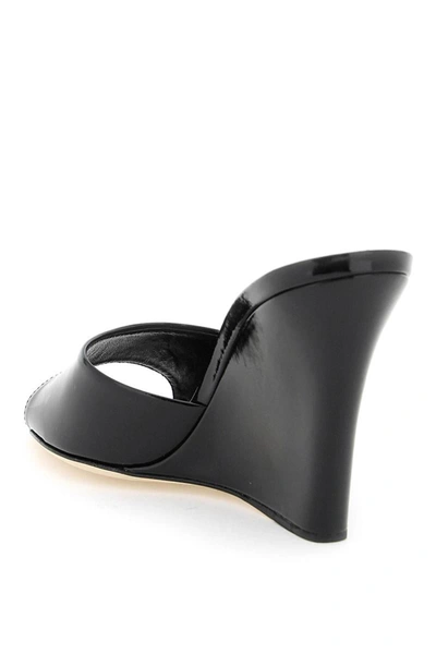 Shop Paris Texas 'wanda' Wedge Mules In Black