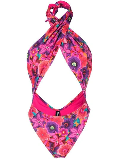 Shop Reina Olga Swimwear In Pink Flowers