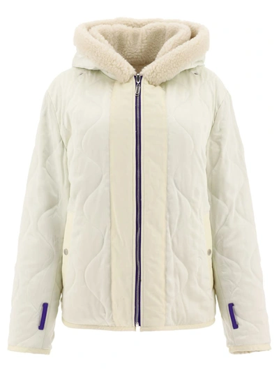 Off-white Off White Short Reversible Coat In Purple