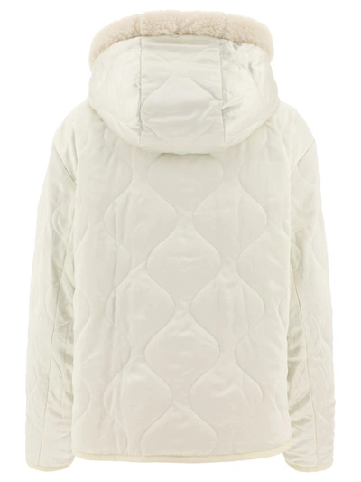 Off-white Off White Short Reversible Coat In Purple