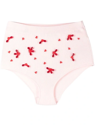 Shop Simone Rocha Underwear In Pale Pink Red