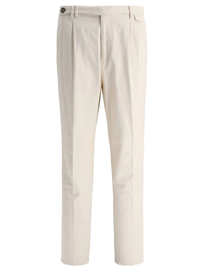 Shop Brunello Cucinelli Straight Leg Trousers In White