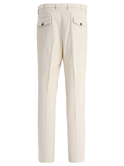 Shop Brunello Cucinelli Straight Leg Trousers In White