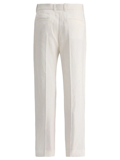 Shop Chloé Straight Leg Trousers In White