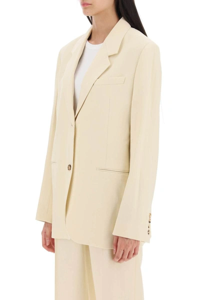 Totême Toteme Tailored Single-breasted Blazer In Cream