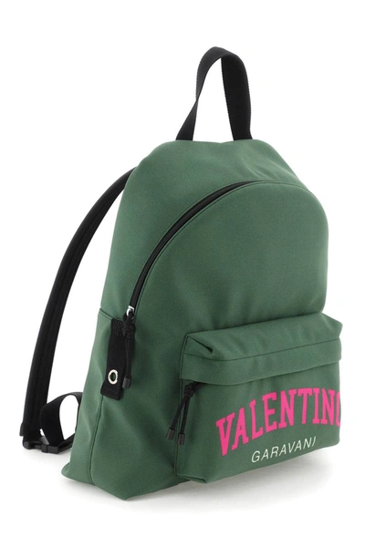 Shop Valentino Garavani 'university' Nylon Backpack In Green